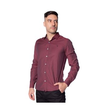 Camisa Masculina Amil Slim Stark Bordo