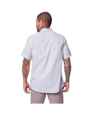 Camisa Masculina Amil Comfort Ciano Manga Curta Azul Claro