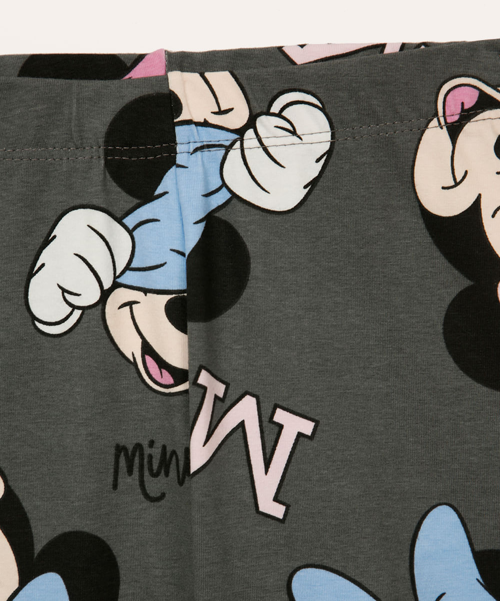 bermuda ciclista infantil minnie cinza