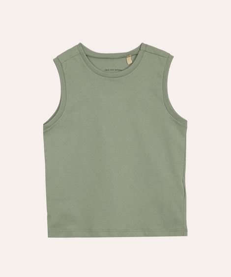 regata infantil de algodão verde