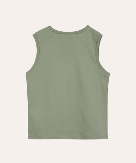 regata infantil de algodão verde