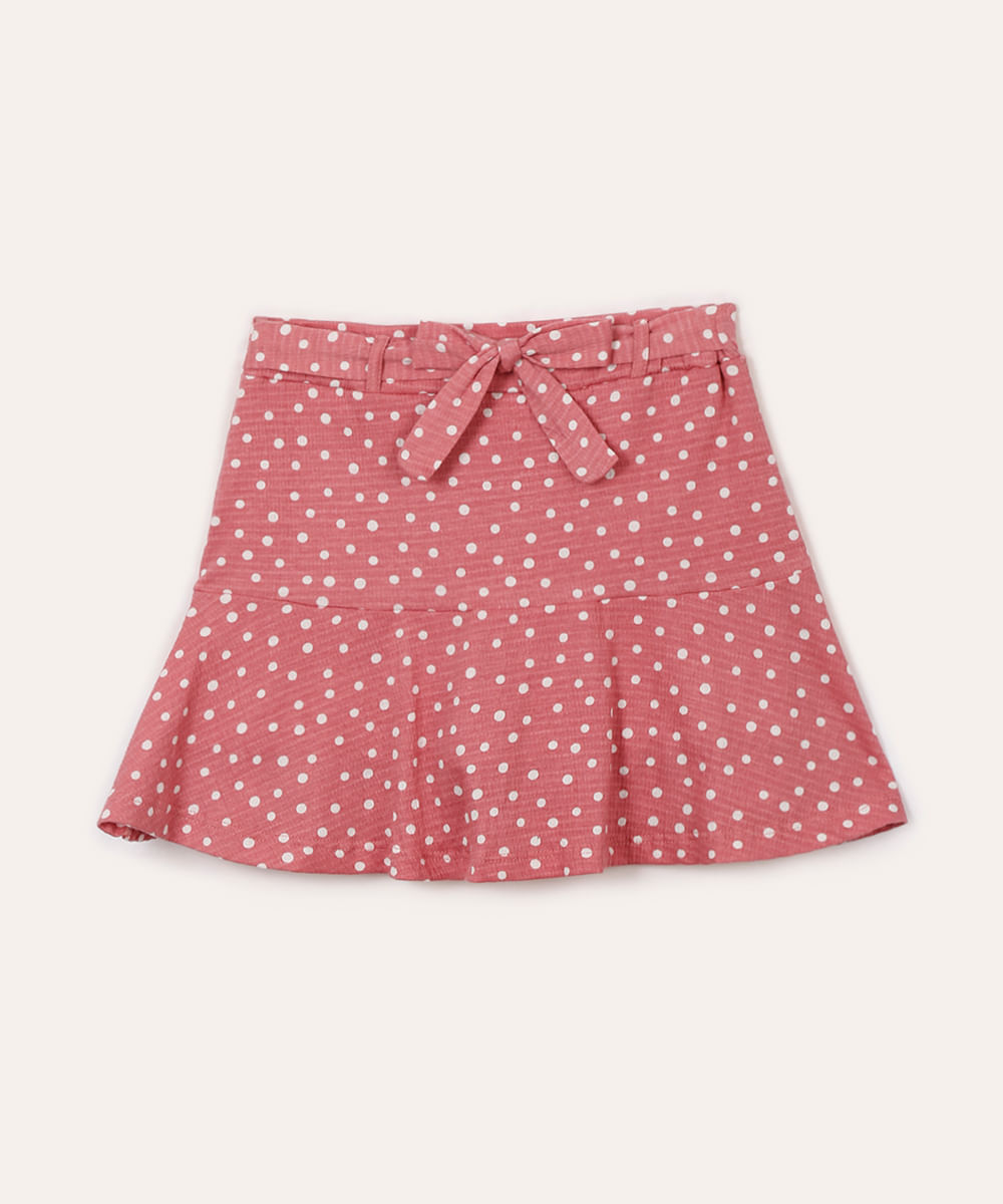 saia infantil babados rosa