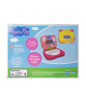 Kit Laptop Infantil Educativo Candide Peppa Pig Bilíngue + 1 Fidget Spinner Sortido