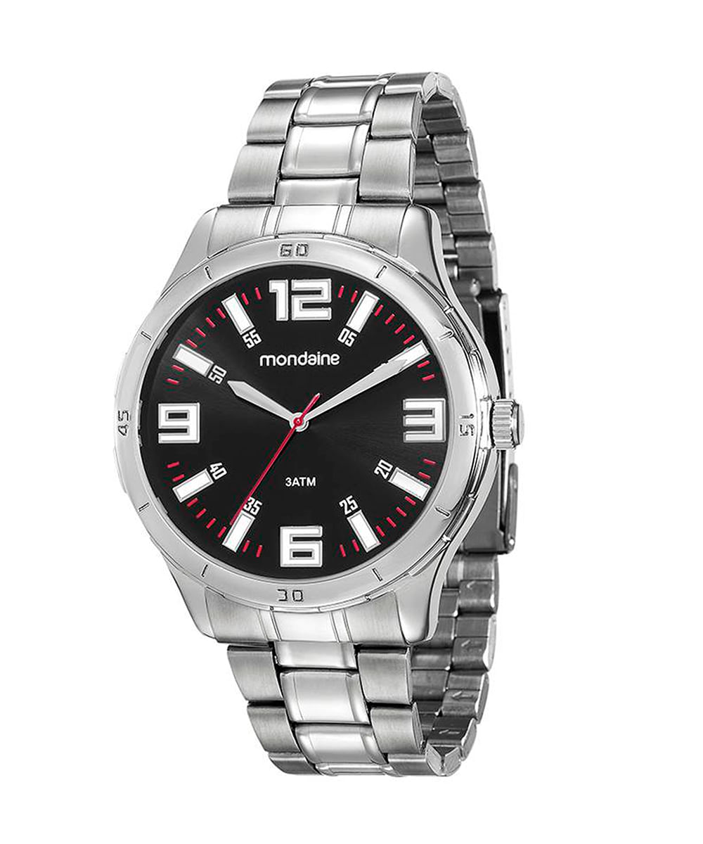 relógio mondaine 99059G0mvne1k analógico prateado