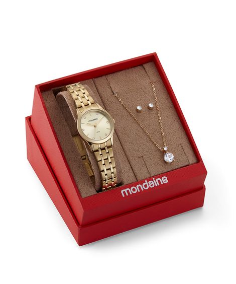 relógio mondaine 32610lpmkde1k1 analógico dourado