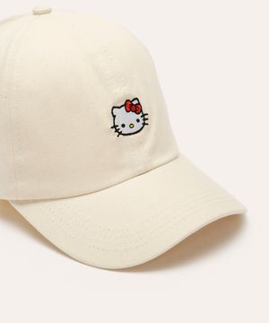 boné acaba curva maleável hello kitty off white