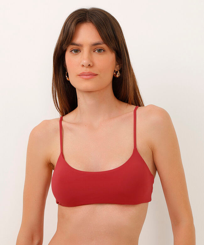 biquíni top bojo removível proteção uv rosa