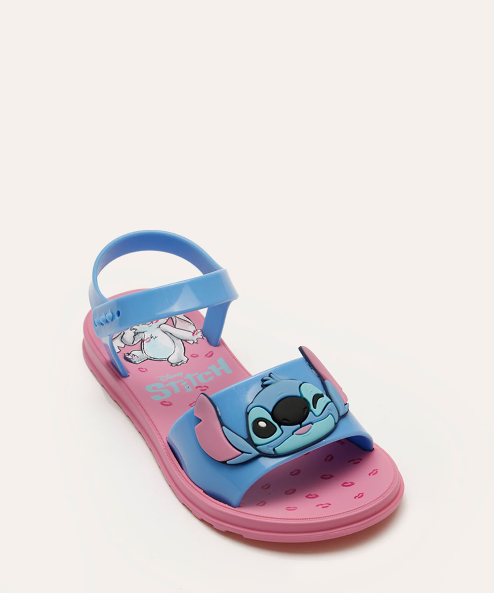 rasteirinha infantil grendene stitch rosa