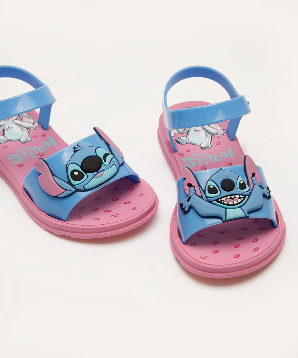 rasteirinha infantil grendene stitch rosa