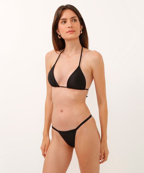 biquíni calcinha fio dental string proteção uv preto