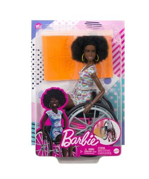 Boneca Fashionista Na Cadeira De Rodas Roxa Barbie Hjt14