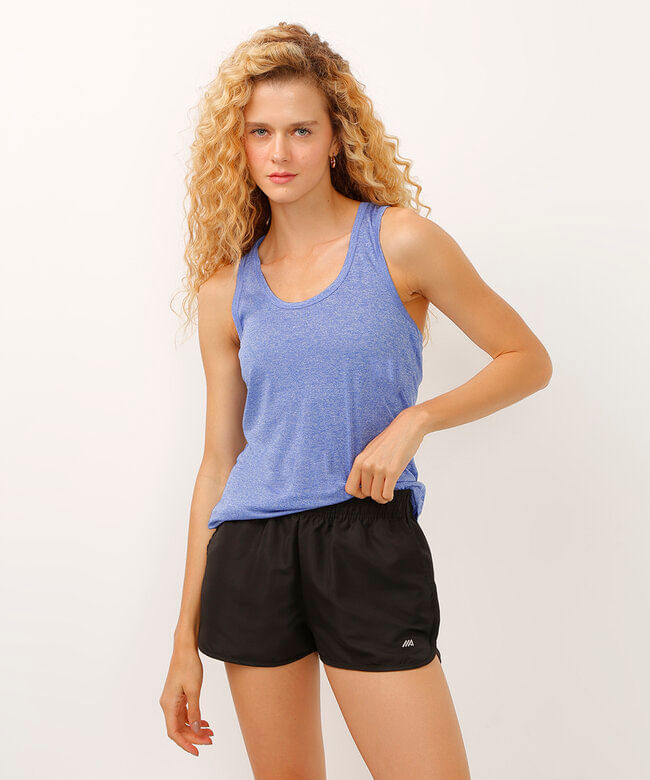 regata esportiva básica decote nadador - azul