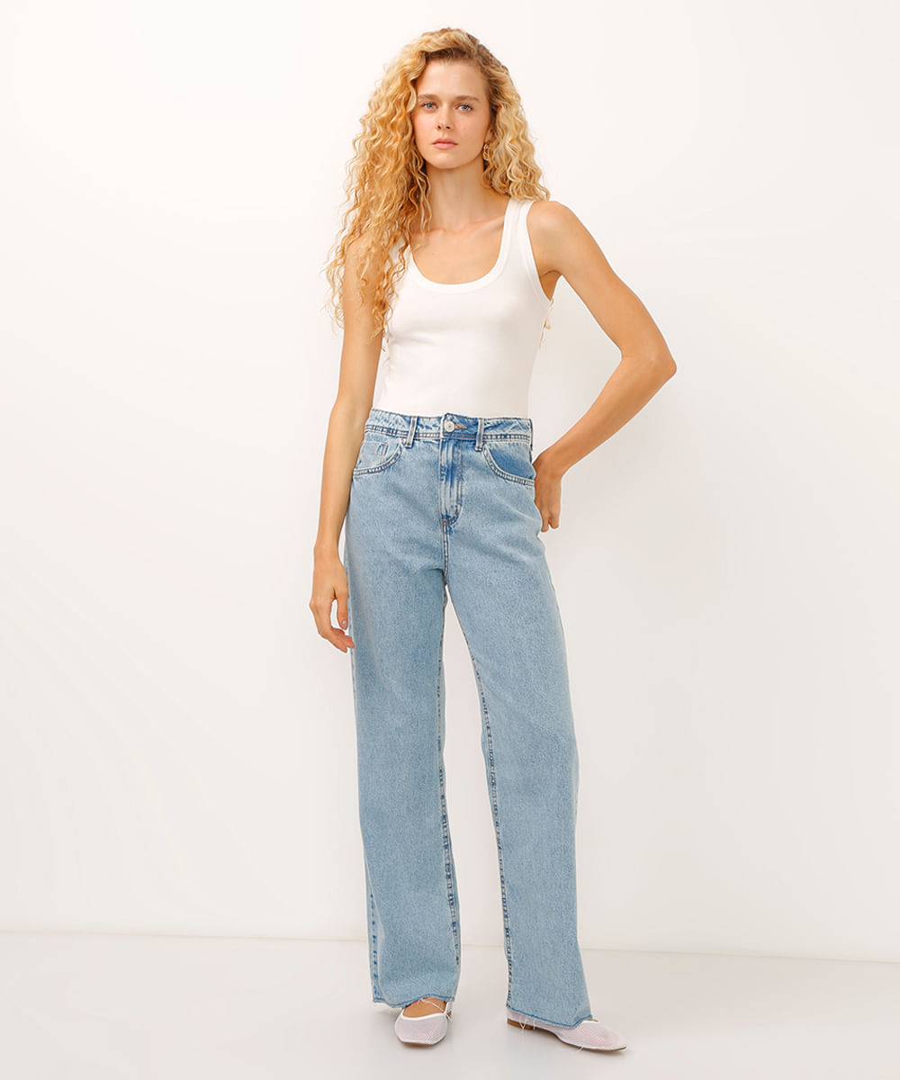 regata de tricot alça média off white
