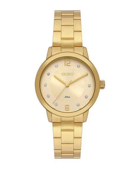 relógio orient fgss0226c2kx analógico dourado