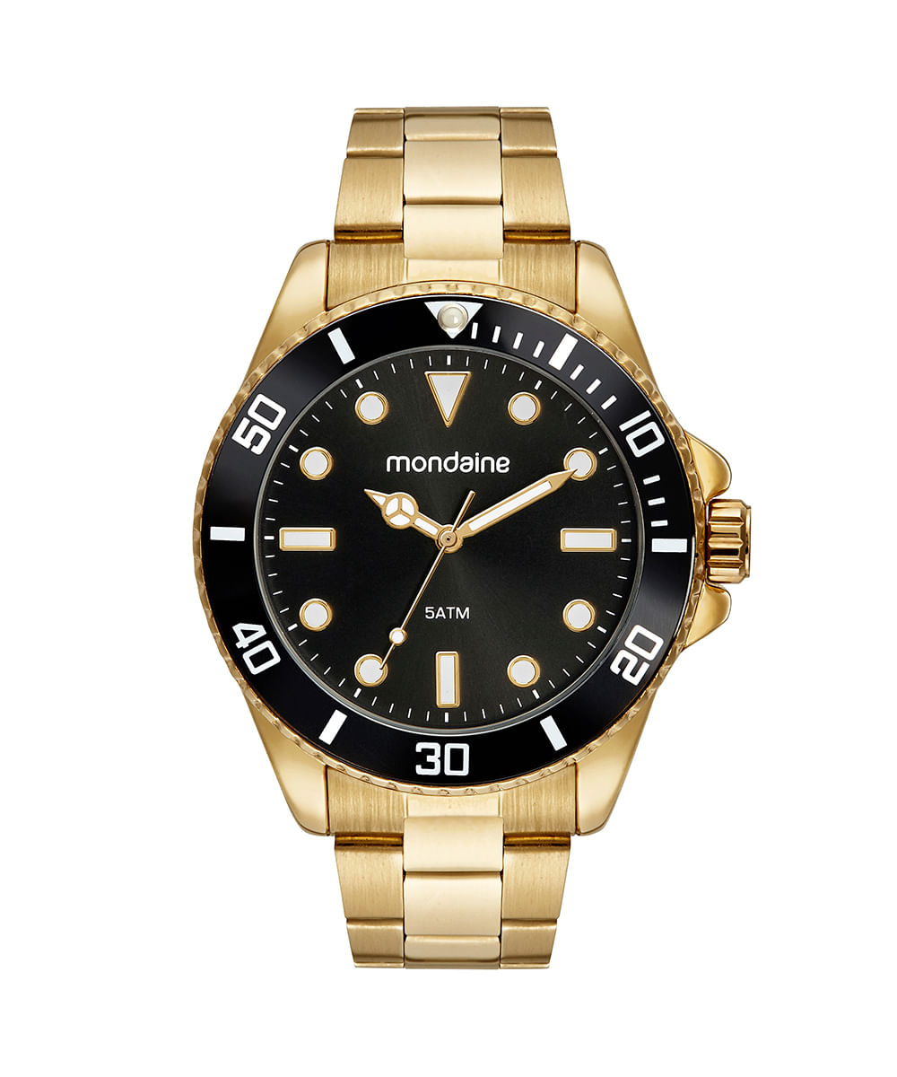 relógio mondaine 32549gpmvde2 analógico dourado