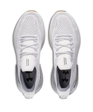 Kit 1 Tênis de Corrida Masculino Under Armour Charged Quicker e 3 pares de Meia cano alto Branco