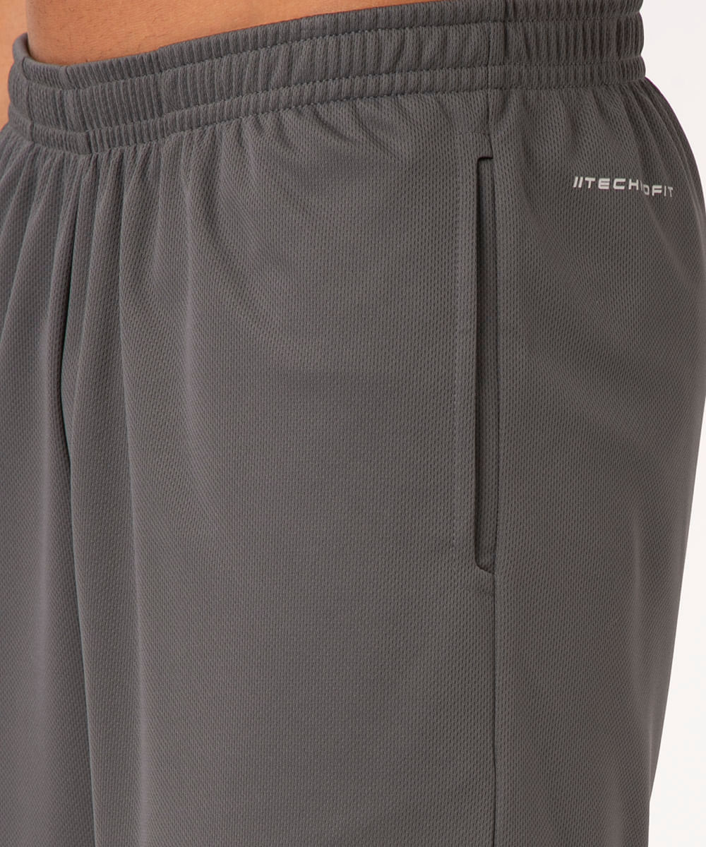bermuda masculina com recortes cinza