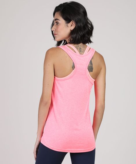 regata esportiva básica decote nadador - rosa