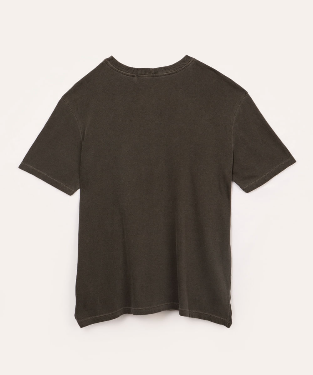 camiseta de algodão juvenil mickey manga curta preto