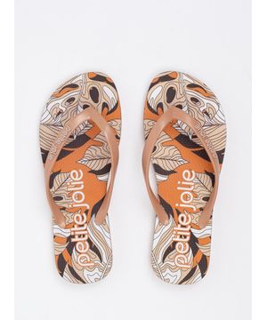 Chinelo Petite Jolie Fresh Caramelo/Floral 11 PJ6969