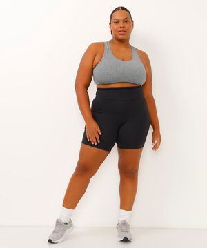 bermuda ciclista plus size esportivo ace preto