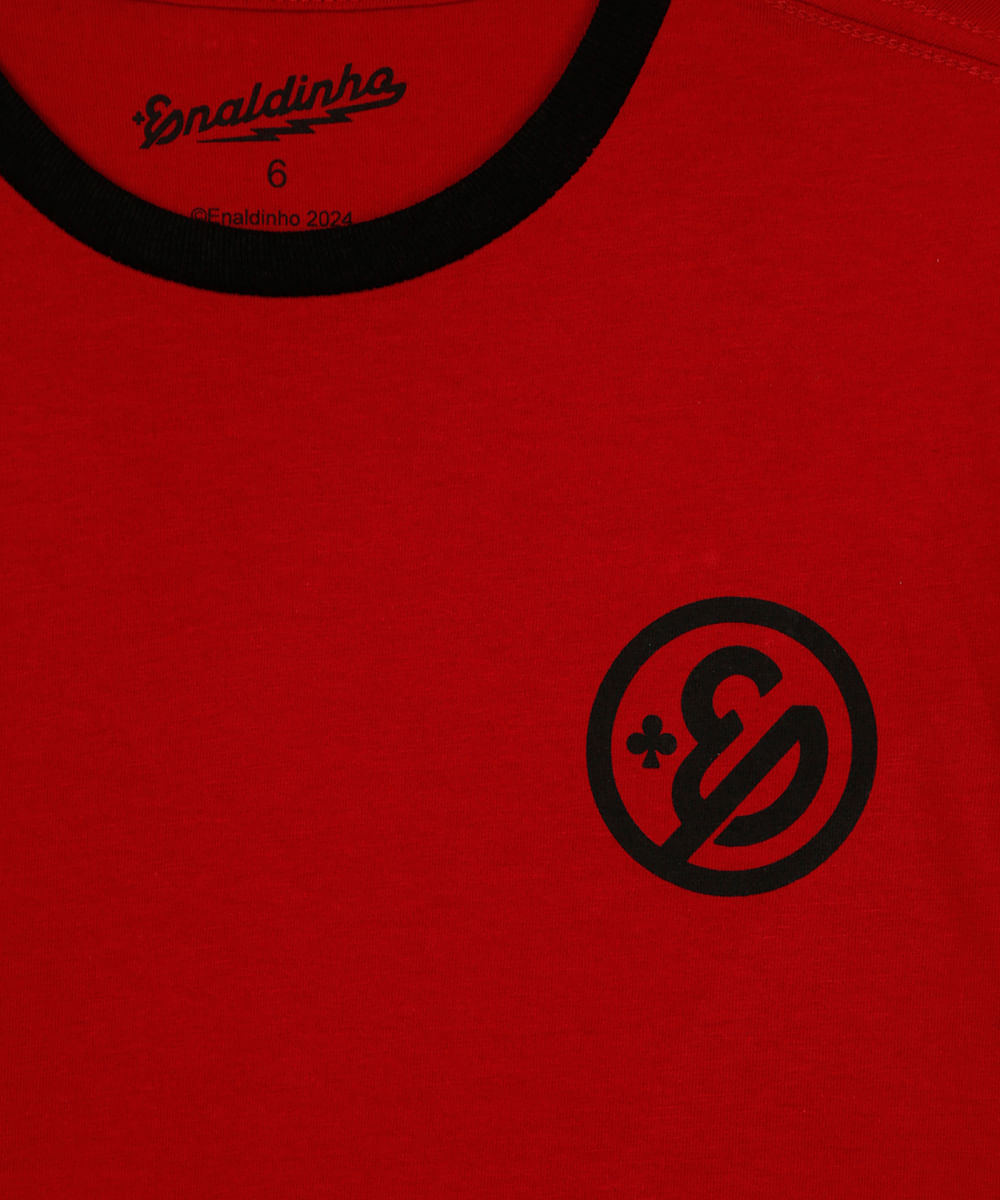 pijama curto de algodão enaldinho vermelho