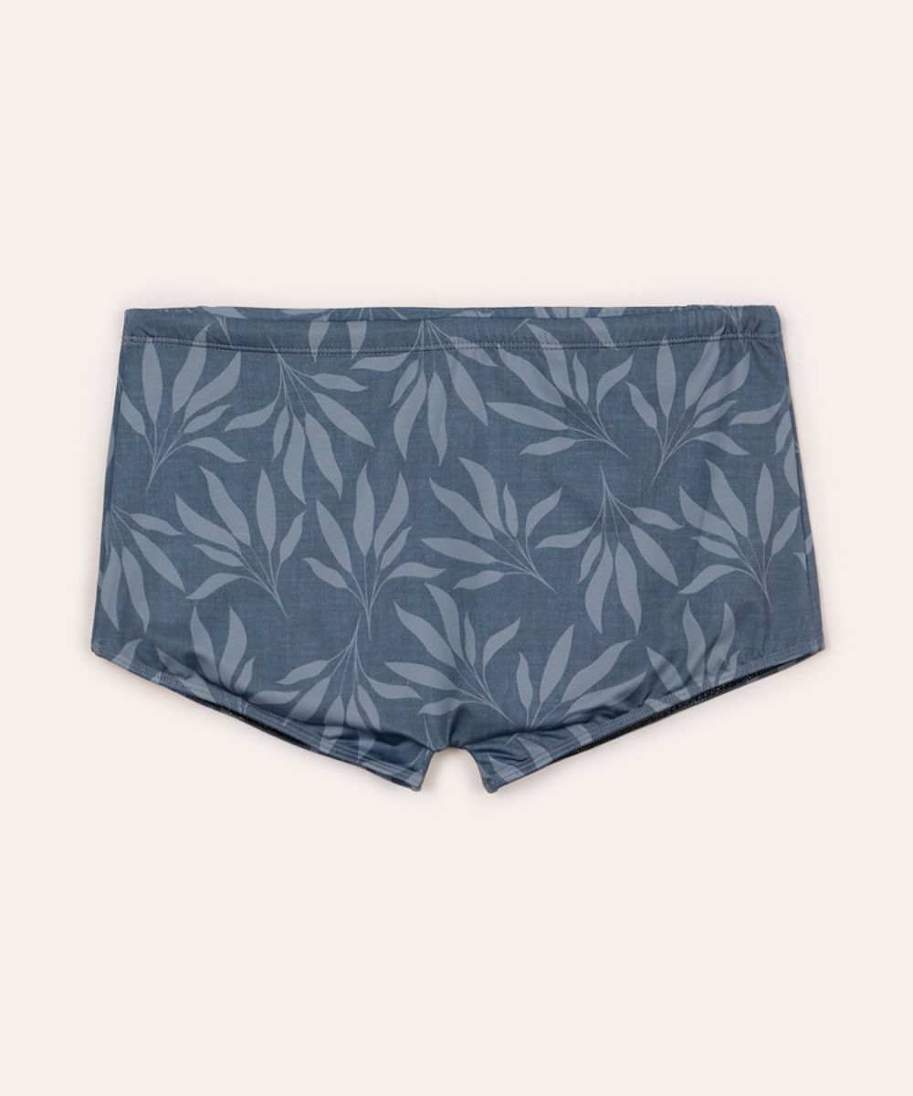 sunga boxer folhagem proteção uv azul