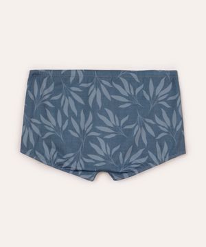 sunga boxer folhagem proteção uv azul