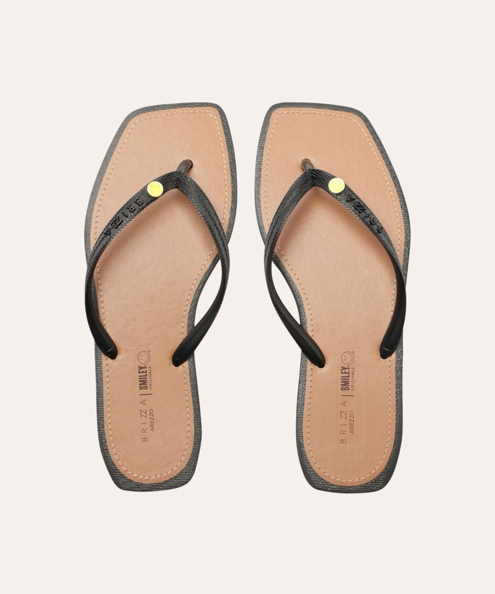 chinelo square brizza arezzo preto