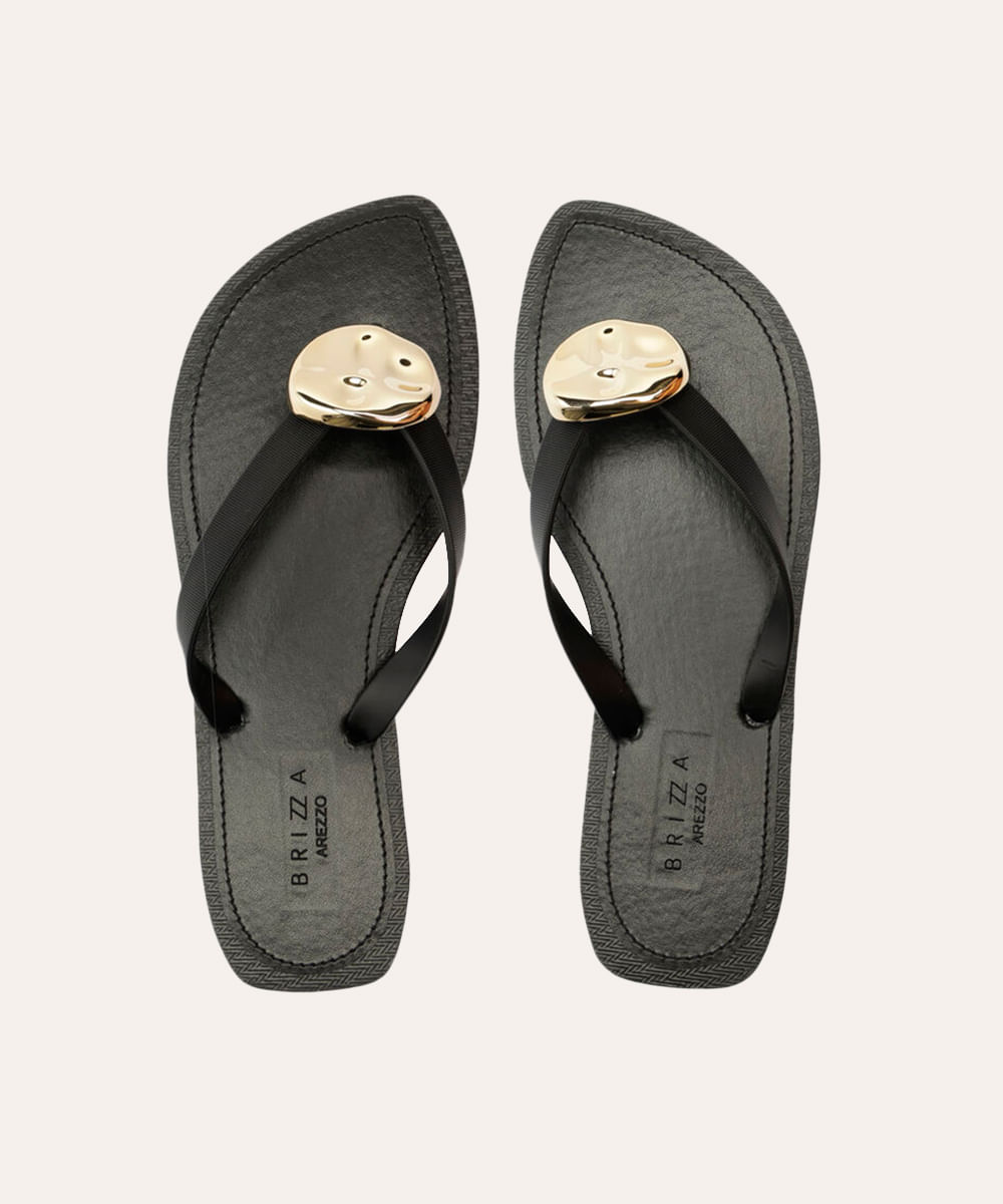 chinelo slim flash brizza arezzo preto