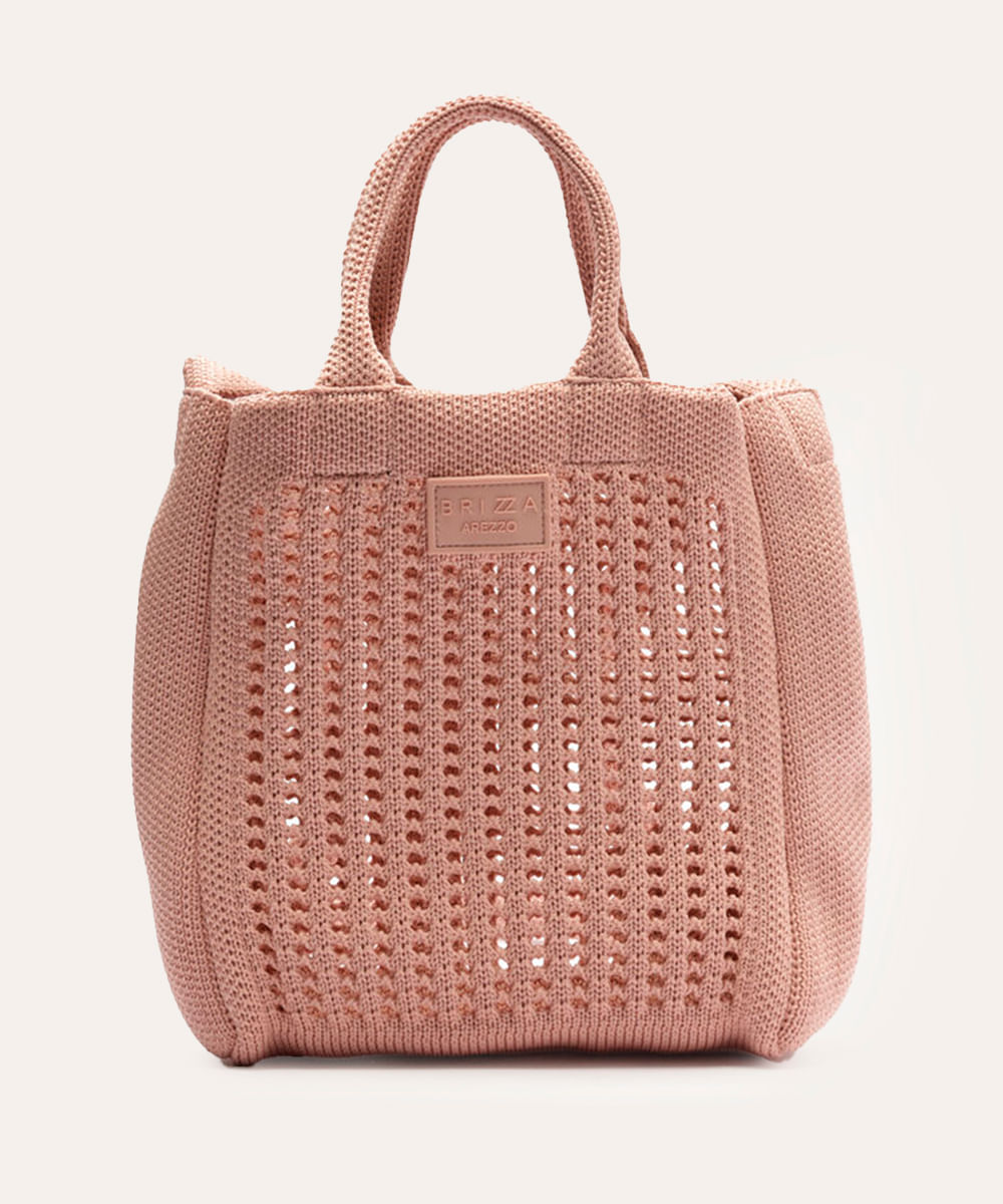 bolsa tote brizza arezzo rosa