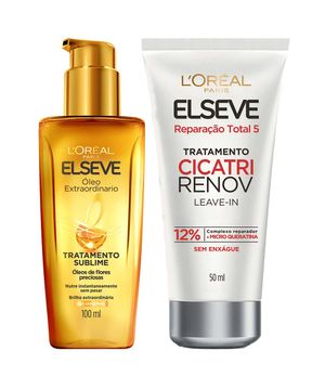 Elseve Kit - Óleo Extraordinário + Cicatri Renov Leave-In