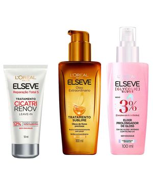 Elseve Kit – Sérum + Óleo Extraordinário + Leave-in de Tratamento