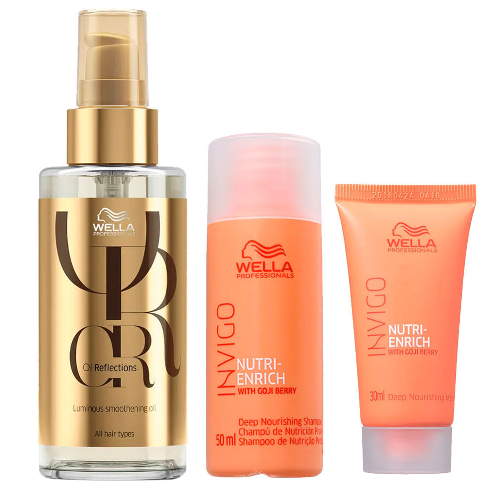 Wella Professionals Invigo Kit - Shampoo + Máscara + Óleo Oil Reflection