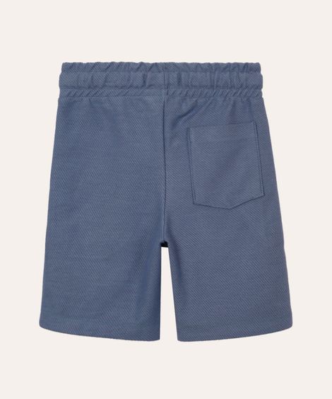 bermuda infantil texturizada com bolso azul