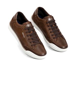 Tênis Ferracini Casual Star 1059 Couro Chocolate