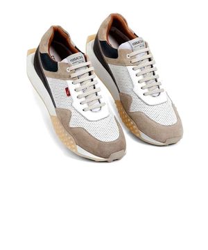 Tênis Ferracini Sneaker Racer 8526-693 Couro Areia