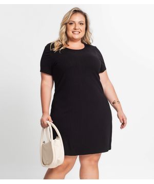 Vestido Feminino Plus Size Secret Glam Preto