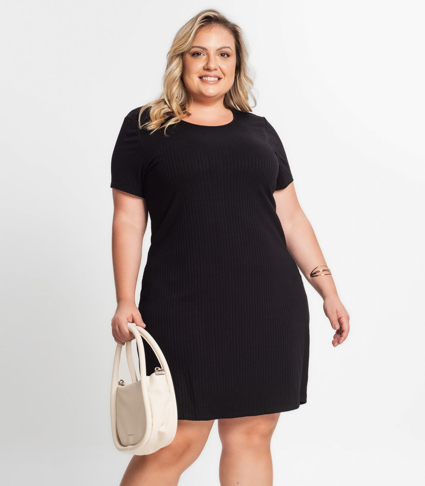 Vestido Feminino Plus Size Secret Glam Preto