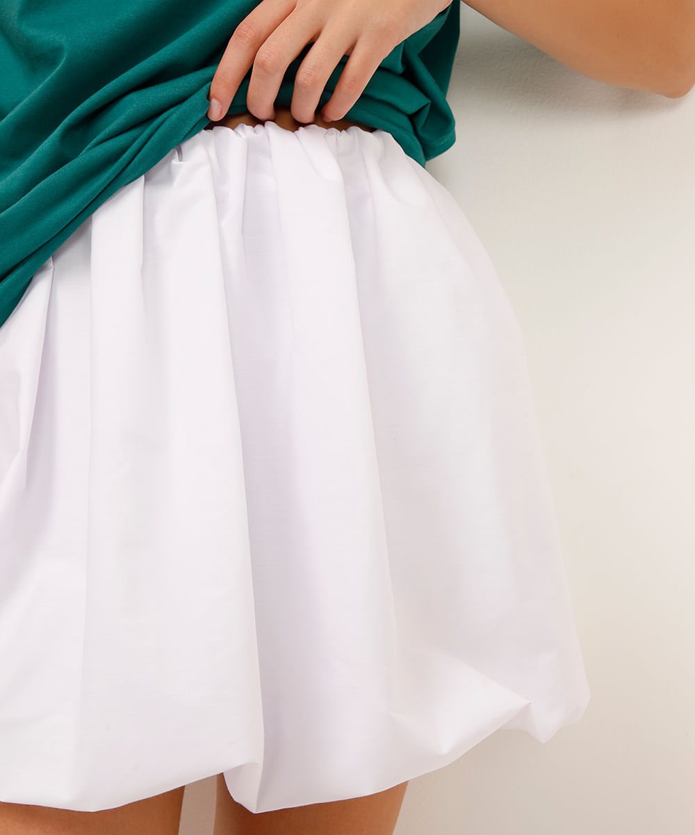 minissaia balonê cós com elástico off white