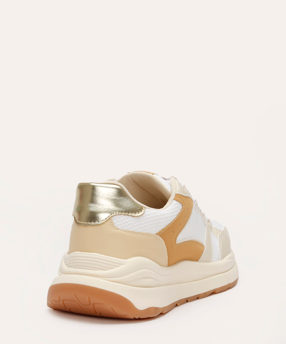 tênis casual com recortes oneself off white