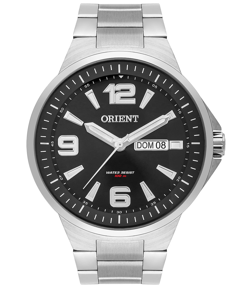 relógio orient mbss1403 p2sx analógico prateado