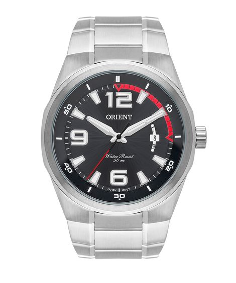 relógio orient mbss1429 p2sx analógico-calendário prateado