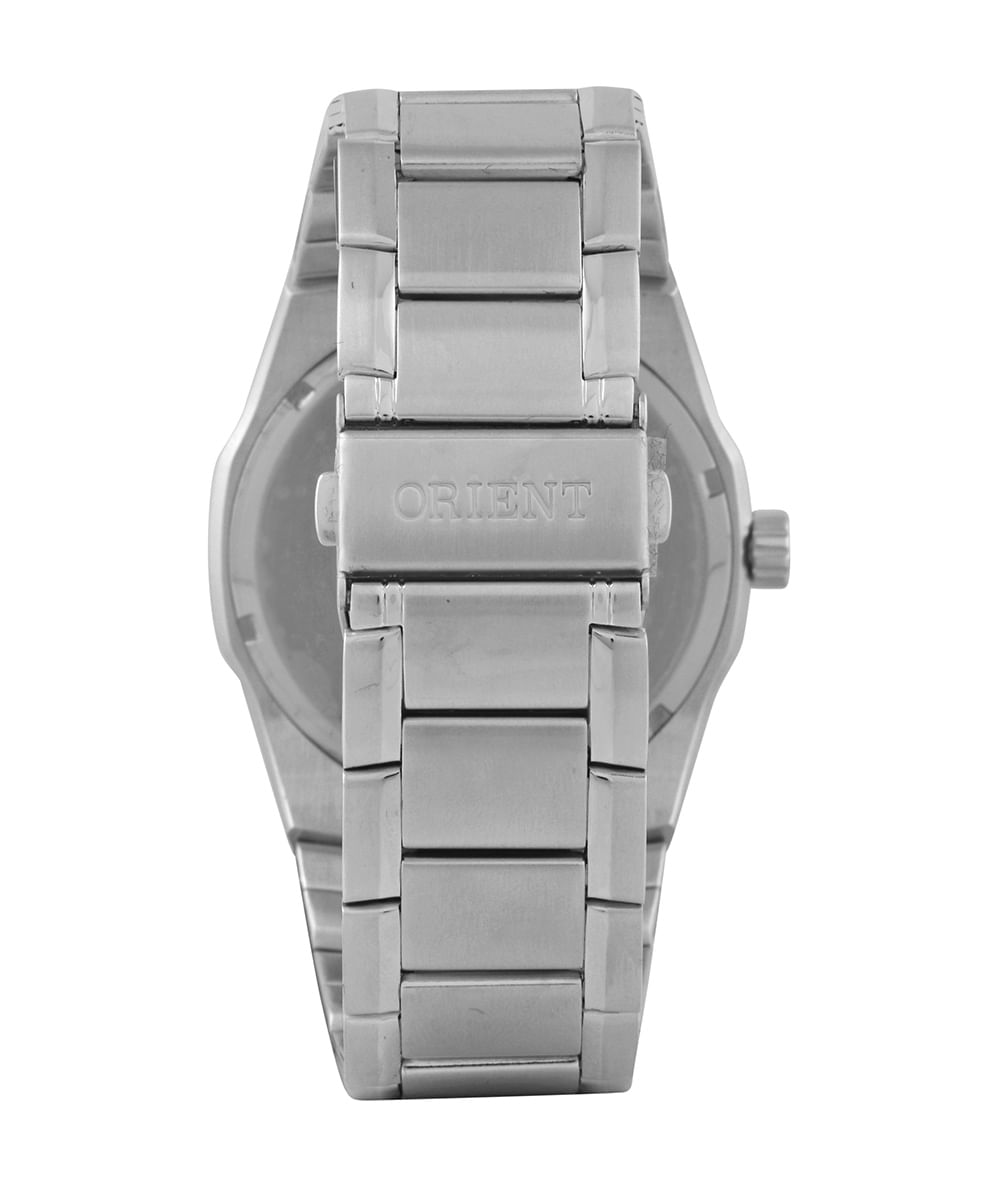 relógio orient mbss1429 p2sx analógico-calendário prateado