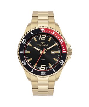 relógio technos 2115ncmk1p analógico dourado