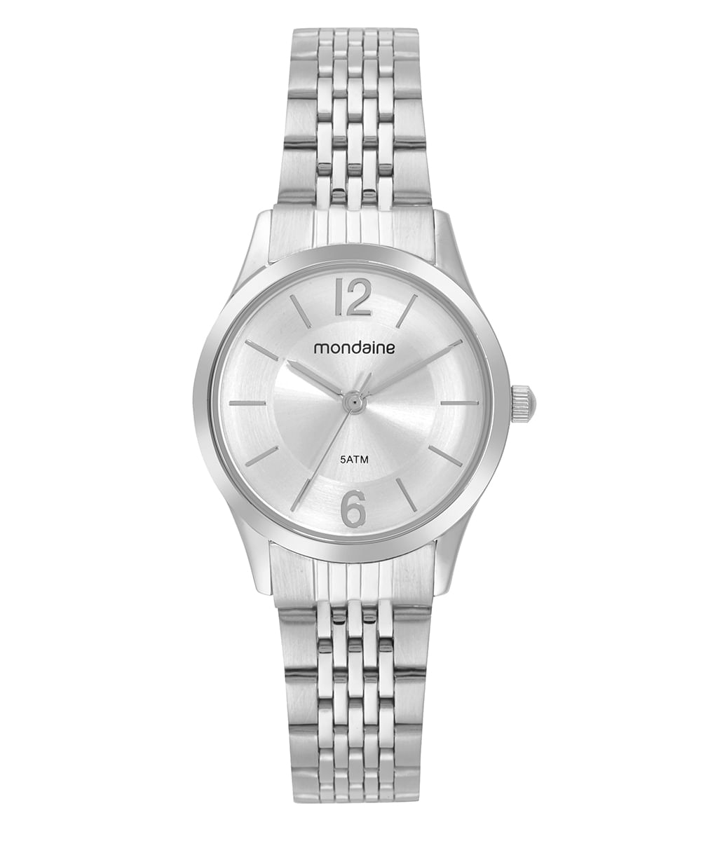 relógio mondaine 32698l0mvne3k1 analógico prateado