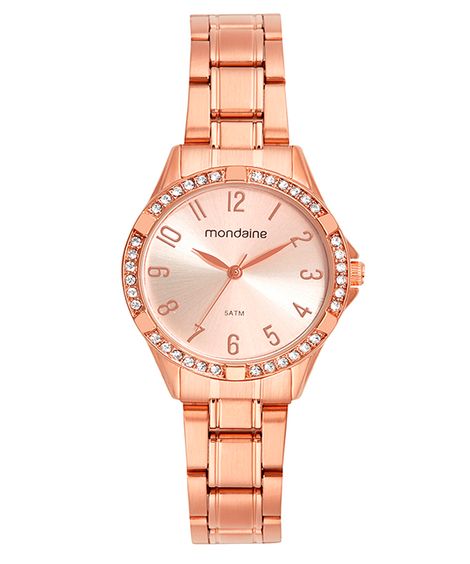 relógio mondaine 32772lpmvre2kf analógico rosê