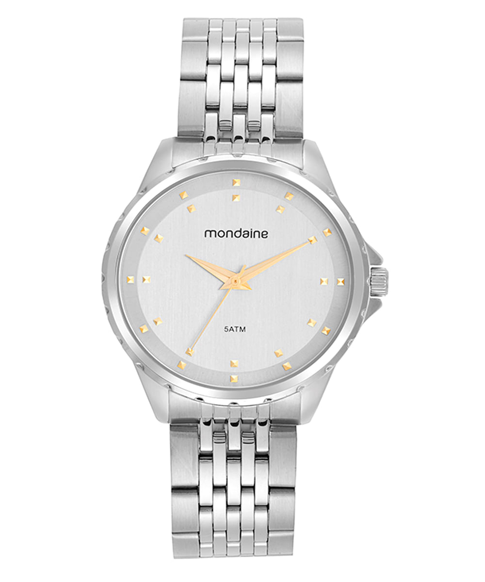 relógio mondaine 32519l0mvne2kl analógico prateado