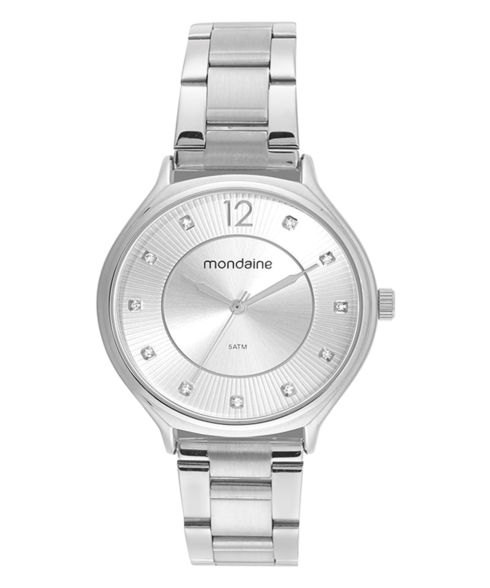 relógio mondaine 32516l0mvne2kf analógico prateado