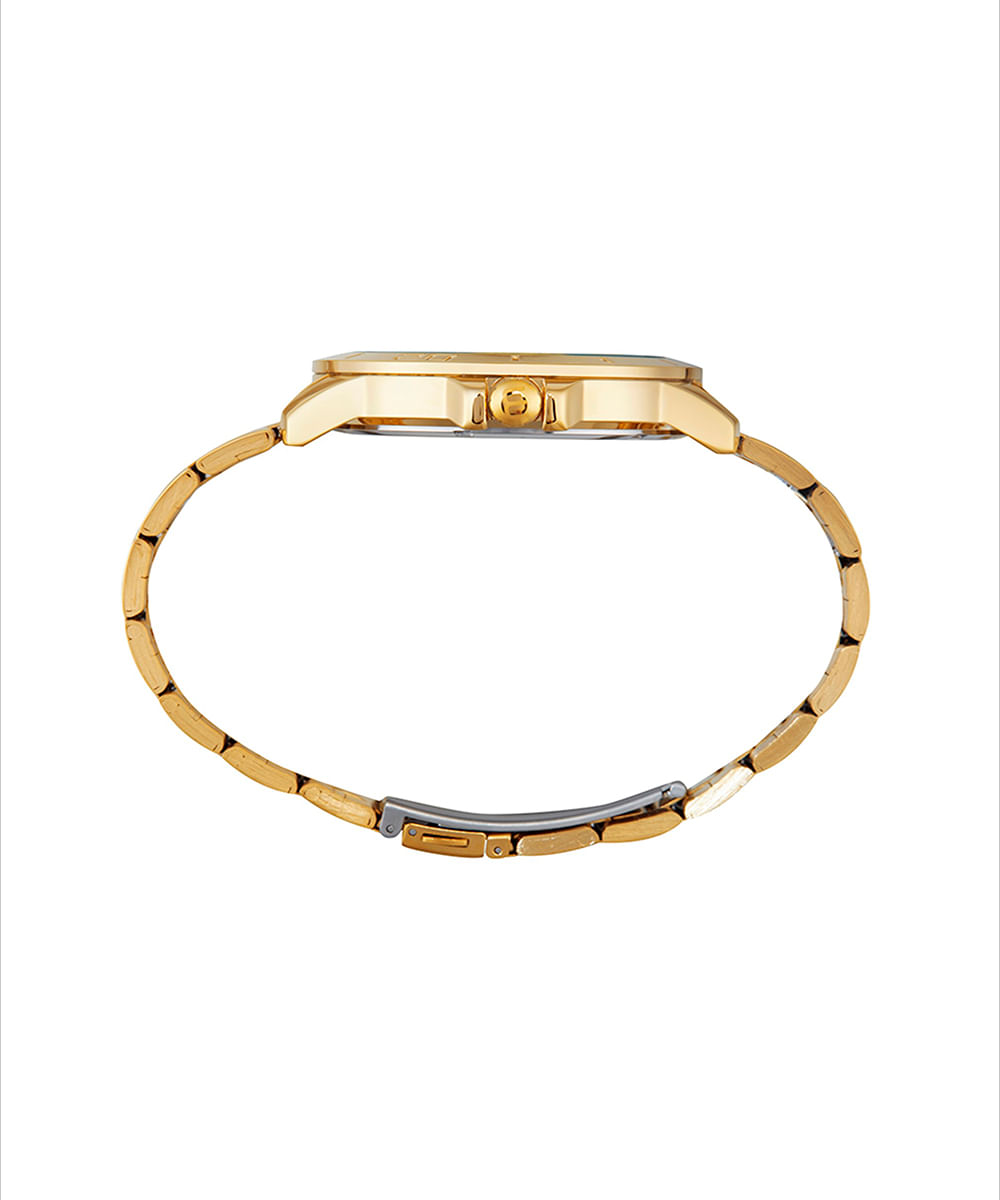 relógio mondaine 99696gpmvde2kb analógico dourado